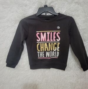 Joe Boxer Y2k  Kids Black Sweatshirt with Pink and Yellow Design 6x Girls